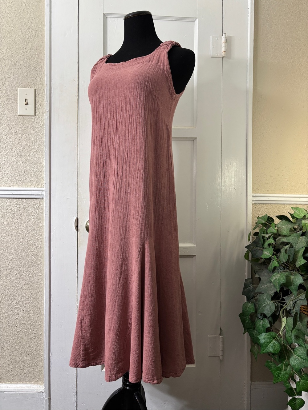 OH MY GAUZE! Gauzy Textured Relaxed Circular Skirt Pullover Dress